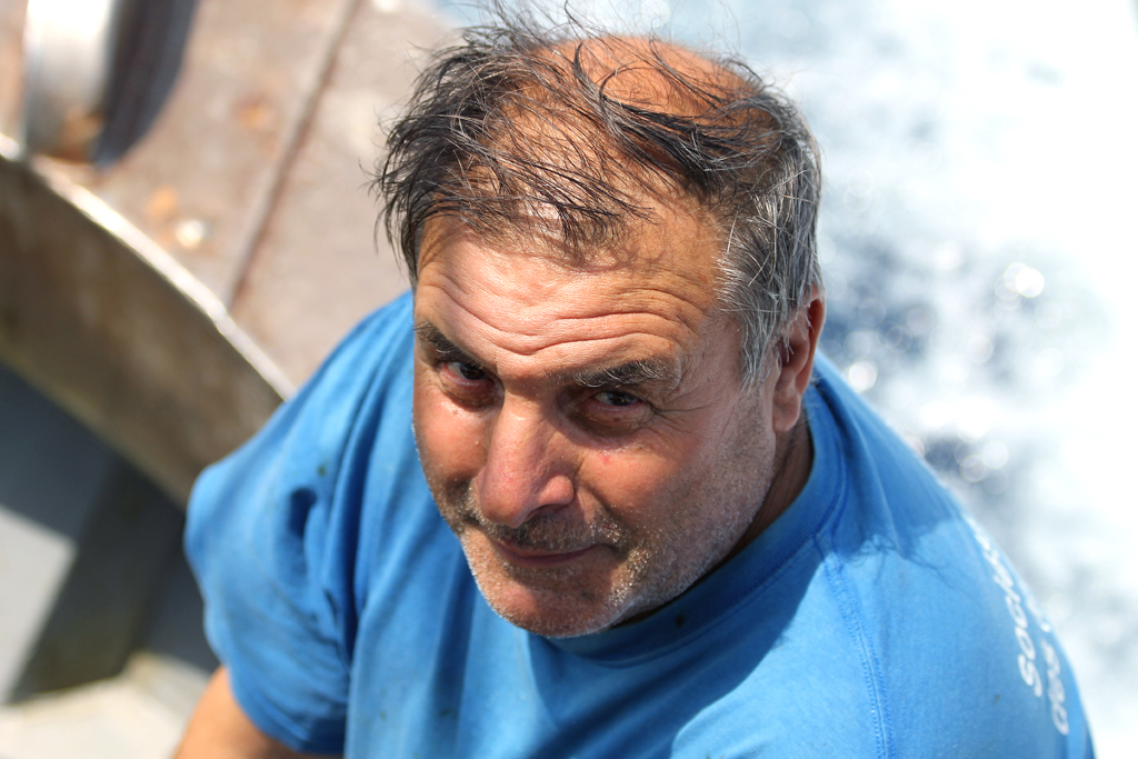 Alfonso, one of the last prawn fishermen in Sanremo